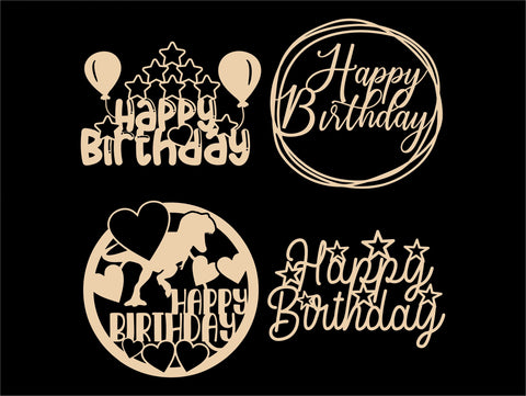 Happy Birthday SVG, Cake Topper Svg, Png SVG TonisArtStudio 