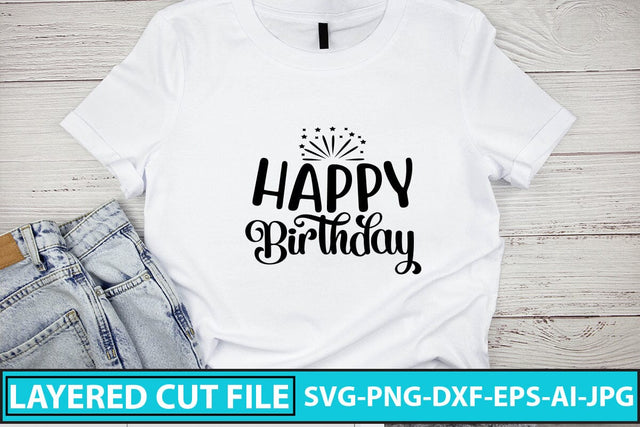 Happy Birthday SVG Cut File SVG Syaman 