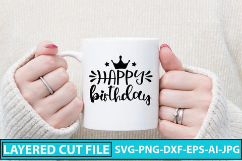 Happy Birthday SVG Cut File SVG Syaman 