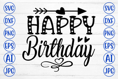 Happy Birthday SVG Cut File SVG Syaman 