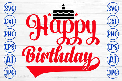 Happy Birthday SVG Design SVG Syaman 
