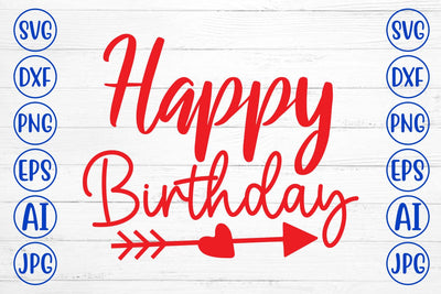 Happy Birthday SVG Design SVG Syaman 