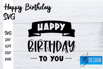 Happy Birthday SVG | Happy Birthday Quotes Design SVG Fly Design 