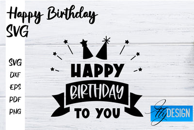 Happy Birthday SVG | Happy Birthday Quotes Design SVG Fly Design 