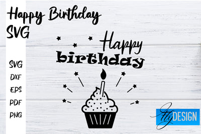 Happy Birthday SVG | Happy Birthday Quotes Design SVG Fly Design 