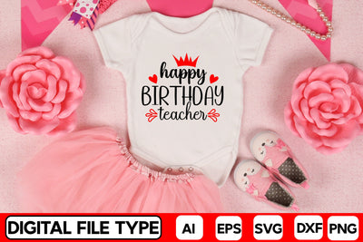 Happy Birthday Teacher SVG CraftlabSvg29 