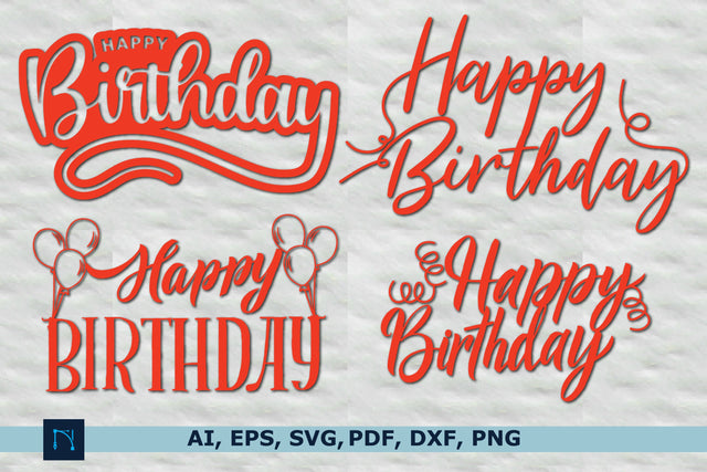 happy birthday typography SVG bundle SVG MD JOYNAL ABDIN 