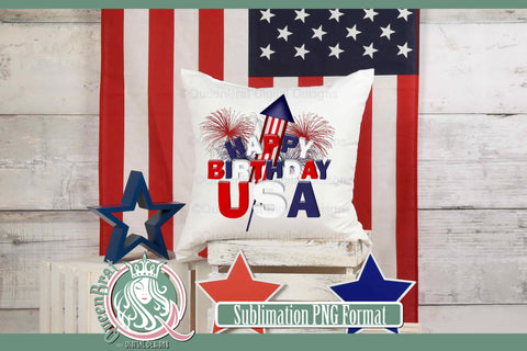 Happy Birthday USA Sublimation Sublimation QueenBrat Digital Designs 
