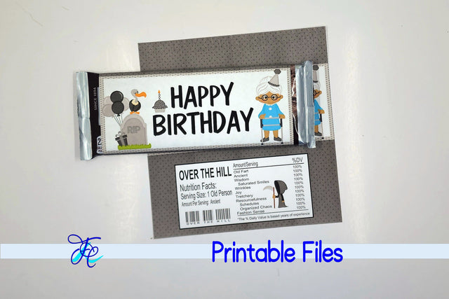 Happy Birthday Woman Candy Bar Wrapper aa 3D Paper Family Creations 