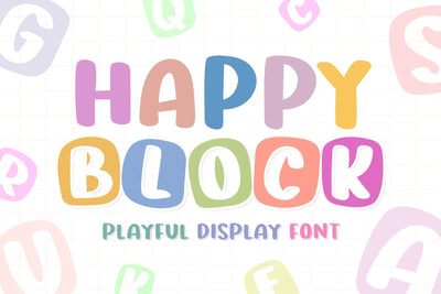 Happy Block Font Hayletter Creative 