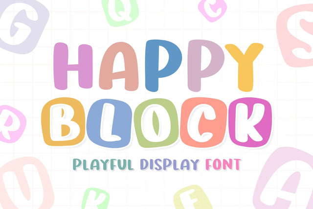 Happy Block Font Hayletter Creative 