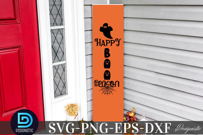 Happy Boo Season, Halloween Porch Sign Svg Design SVG DESIGNISTIC 