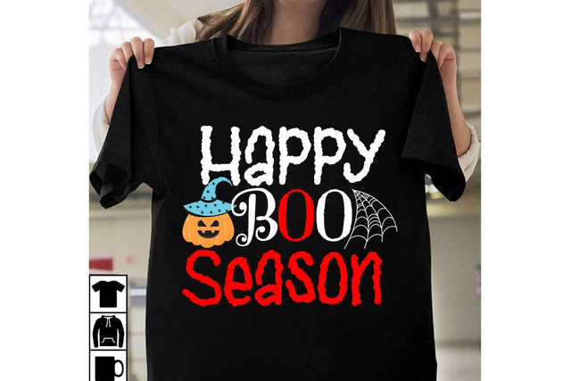 Happy Boo Season SVG Cut File, Happy Boo Season Sublimation PNG, Halloween SVG Bundle,Halloween SVG Quotes,Halloween PNG, Halloween SVG SVG BlackCatsMedia 
