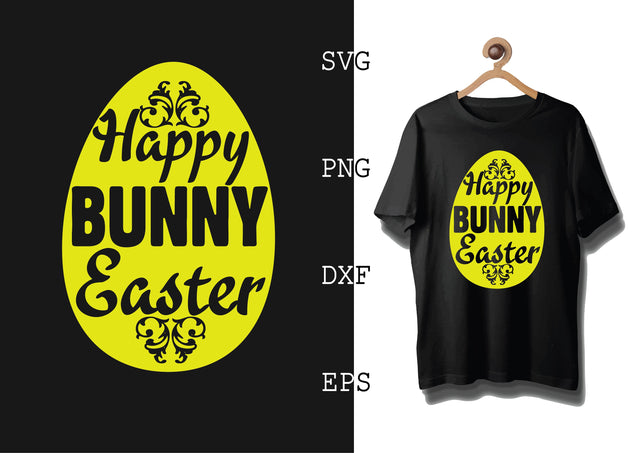 HAPPY BUNNY EASTER Svg, Bunny Babe Easter Svg, Bunny Svg, Welcome Spring Svg SVG DesignTShirt 