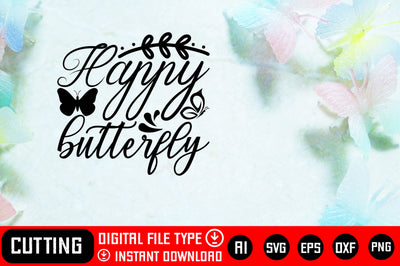 Happy Butterfly SVG CraftlabSvg29 