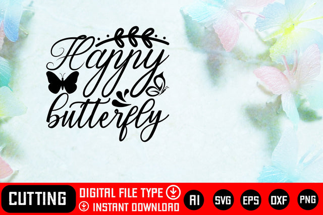 Happy Butterfly SVG CraftlabSvg29 