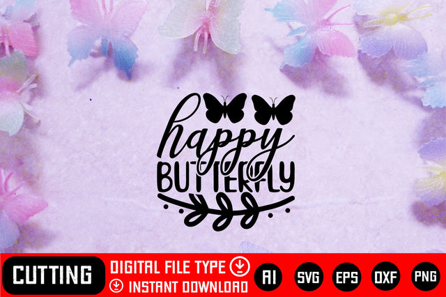 Happy Butterfly SVG CraftlabSvg29 