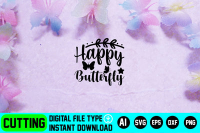 Happy Butterfly SVG CraftlabSvg29 