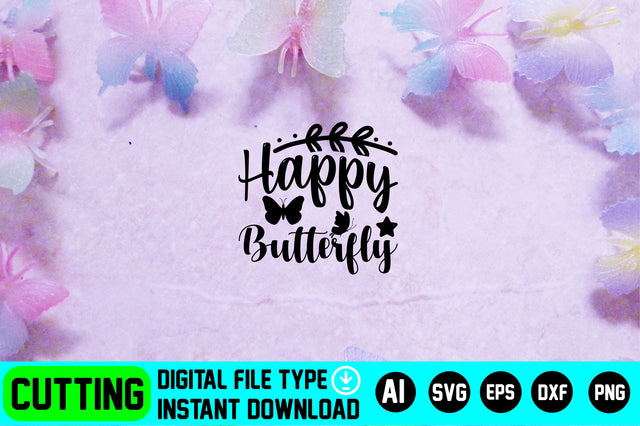 Happy Butterfly SVG CraftlabSvg29 