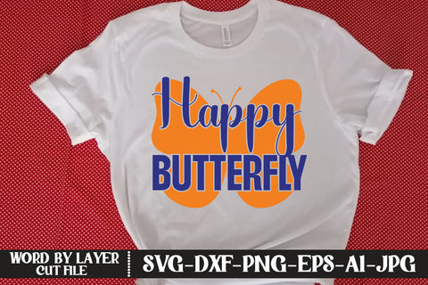 Happy Butterfly SVG CUT FILE SVG MStudio 