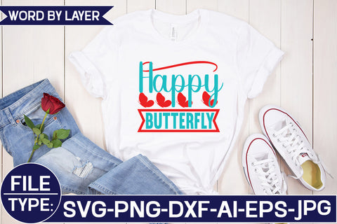 Happy Butterfly SVG Cut File SVG Studio Innate 
