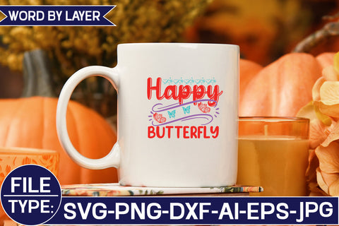 Happy Butterfly SVG Cut File SVG Studio Innate 