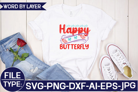 Happy Butterfly SVG Cut File SVG Studio Innate 