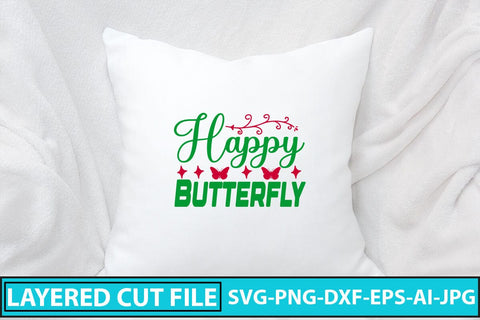 Happy Butterfly SVG Cut File SVG Syaman 