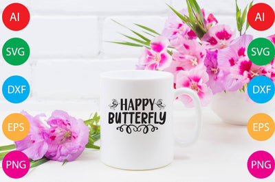 Happy Butterfly svg SVG Shahin alam 