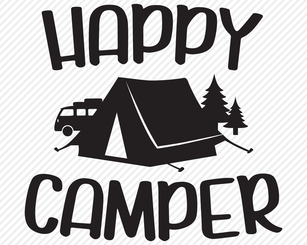 Happy Camper | Outdoor SVG - So Fontsy