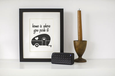 Happy Camper Retro RV Trailer SVG Designed by Geeks 