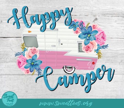 Happy Camper Sublimation Waterslide PNG JPG Sublimation Sweet Tees 