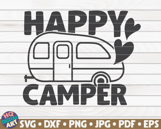 Happy camper SVG | Camping quote SVG HQDigitalArt 
