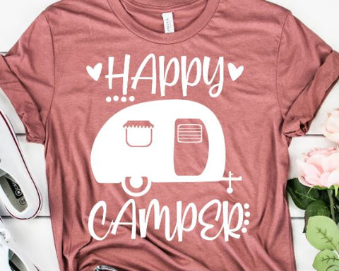 Happy Camper Svg - Camping SVG - Camp SVG - Camper SVG SVG She Shed Craft Store 