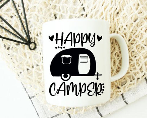 Happy Camper Svg - Camping SVG - Camp SVG - Camper SVG SVG She Shed Craft Store 