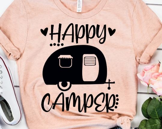 Happy Camper Svg - Camping SVG - Camp SVG - Camper SVG SVG She Shed Craft Store 