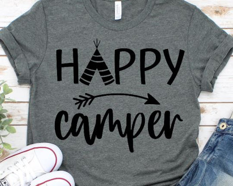 Happy Camper SVG - Camping SVG - Camp SVG SVG She Shed Craft Store 