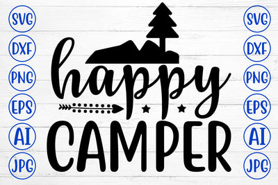 Happy Camper SVG Cut File SVG Syaman 