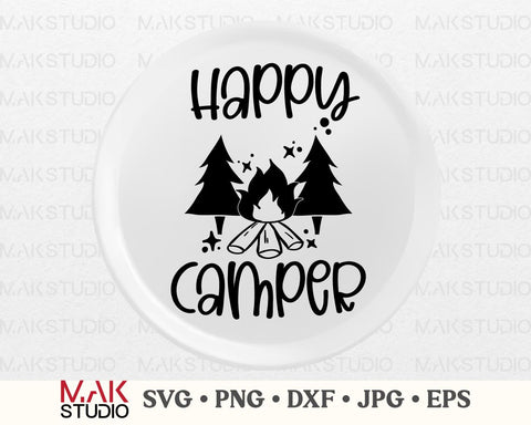 Happy camper svg, Happy camper png, Happy campers svg, Camper svg, Campers svg, Camping svg, Outdoor svg, Camping svg, Camper cut file SVG MAKStudion 