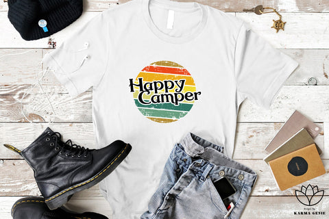 Happy Camper Svg Png - Camping Graphic Design Sublimation SVG Karma Genie Graphics 