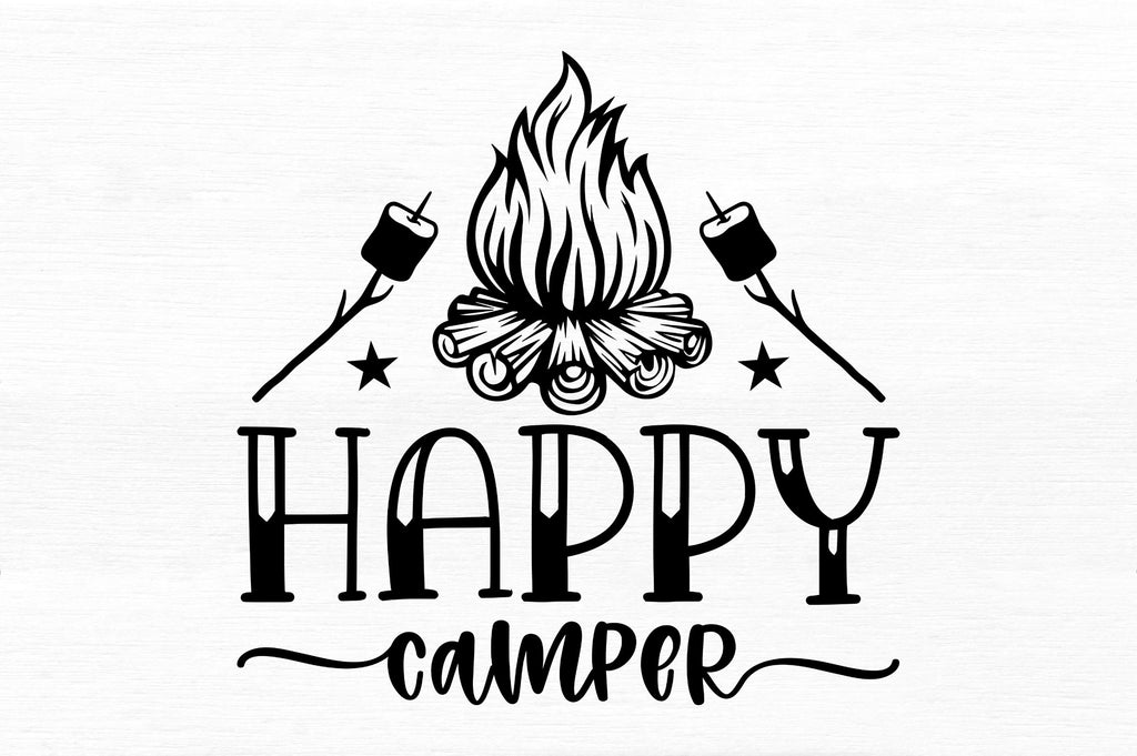 Happy camper SVG - So Fontsy