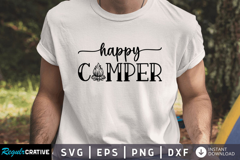 Happy camper SVG SVG Regulrcrative 