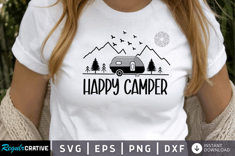 Happy camper SVG SVG Regulrcrative 