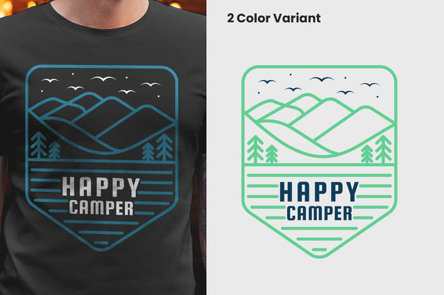 Happy Camper SVG T-shirt Design SVG futivesvg 