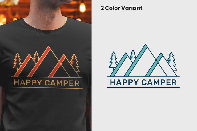 Happy Camper T-shirt Design SVG futivesvg 
