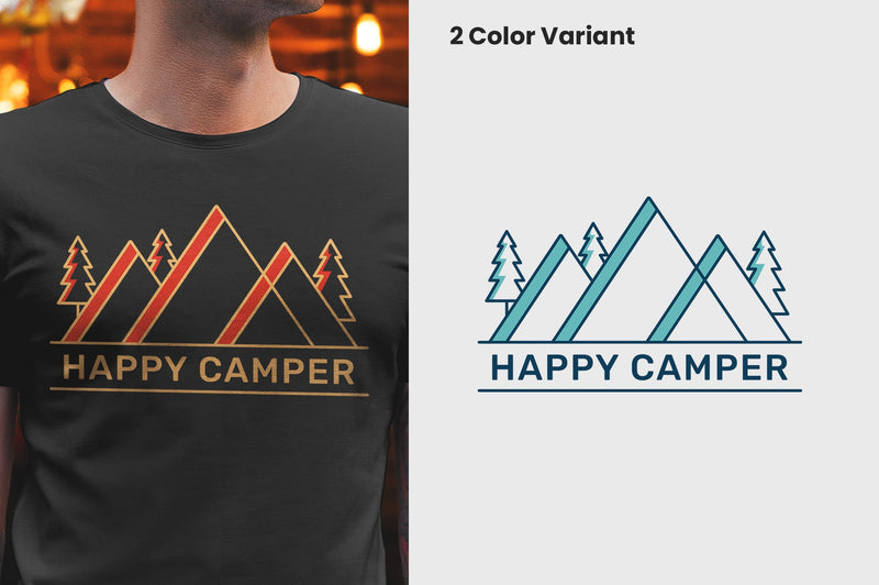 Happy Camper T-shirt Design SVG futivesvg 
