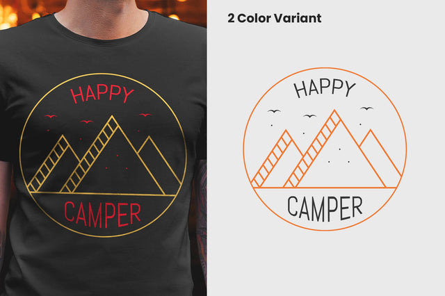 Happy Camper T-shirt Design SVG futivesvg 