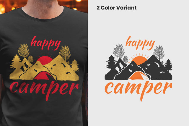 Happy Camper T-shirt Design SVG futivesvg 