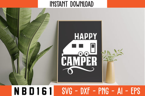 happy camper T-Shirt Design SVG Nbd161 