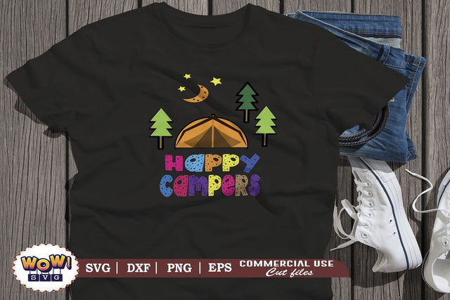 Happy Campers svg,Camping svg, RV svg, Png, Dxf SVG Wowsvgstudio 